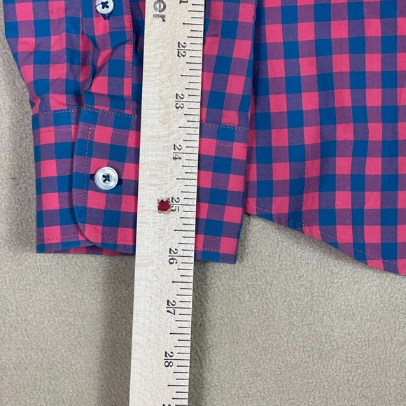 UNTUCKit‎ Shirt Adult Extra Large Red/Blue Long Sleeve Slim Fit Preppy Mens - Picture 6 of 10